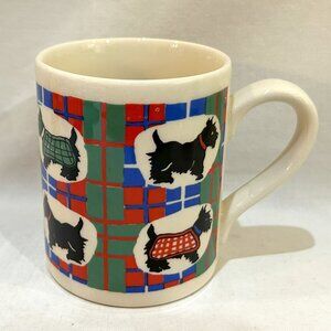 McLAGGAN Smith Coffee Mug by Jennifer Tuckey Designs Scottie in Christmas Coats